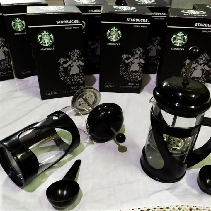 لیوان فرنچ پرس 350 میلی مارک استار باکسSTARBUCKS اصل به همراه پیمانه مخصوصبهترین گزینه برای دم کردن دمنوش  و چای و قه
